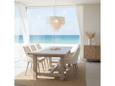 Cadeira estofada Olivia branca 